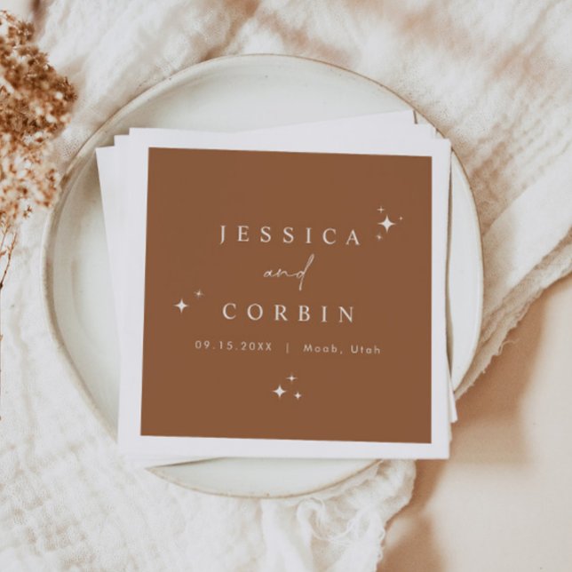 GALA Bohemian Terracotta Celestial Star Desert Napkin (Creator Uploaded)