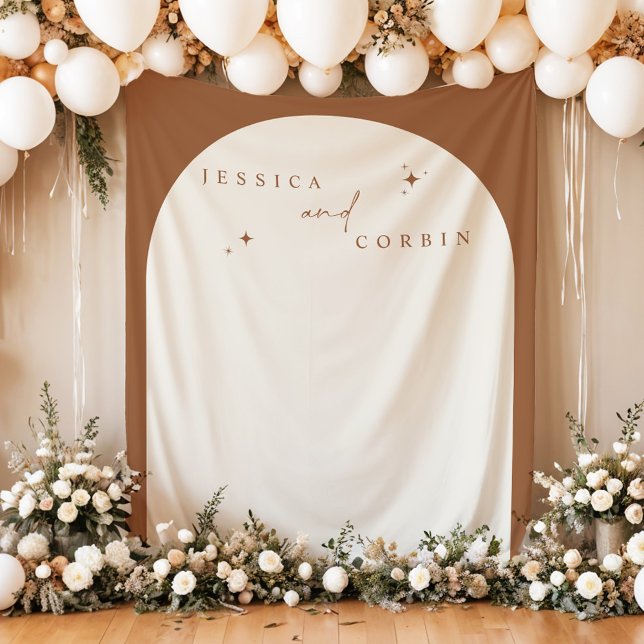 GALA Boho Terracotta Arch Celestial Star Wedding Tapestry (Creator Uploaded)