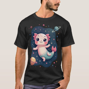 Galactic Axolotl Space Kawaii Cute Axolotl Space C T-Shirt