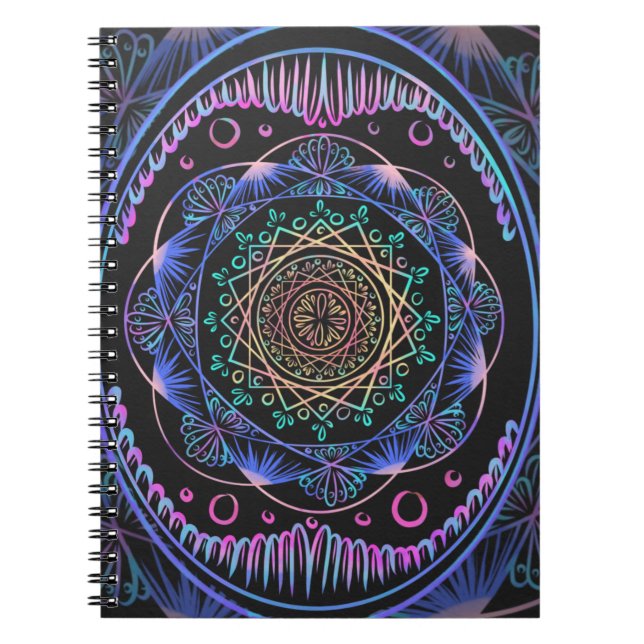 Galactic Bloom Mandala Notebook (Front)