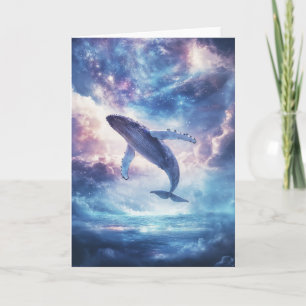 Galactic Breach Humpback Whale in the Cosmos Card