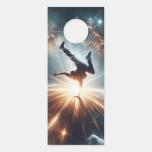 Galactic Breakdance Explosion in Deep Space Door Hanger