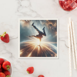 Galactic Breakdance Explosion in Deep Space Napkin