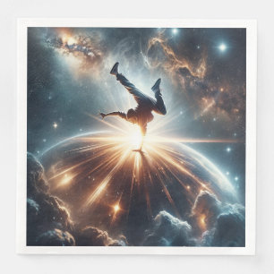 Galactic Breakdance Explosion in Deep Space Napkin