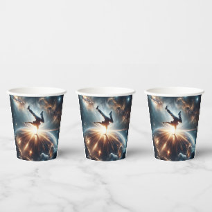 Galactic Breakdance Explosion in Deep Space Paper Cups