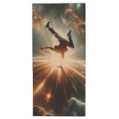 Galactic Breakdance Explosion in Deep Space Wood USB Flash Drive (Front Vertical)