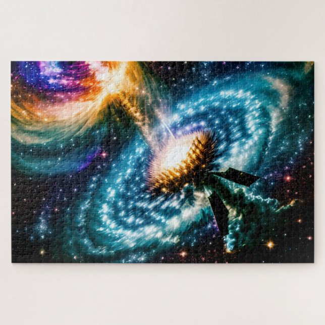 Galactic Broken Orbit Intertwines With Dimension Jigsaw Puzzle (Horizontal)