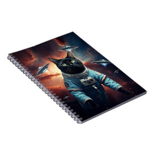 Galactic Cat Astronaut Notebook