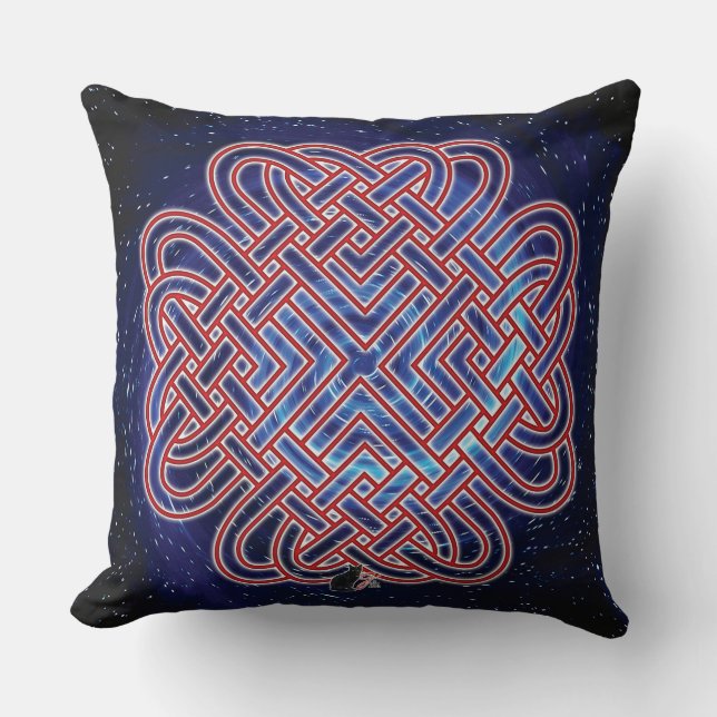 Galactic Celtic Love Knot Cushion (Front)