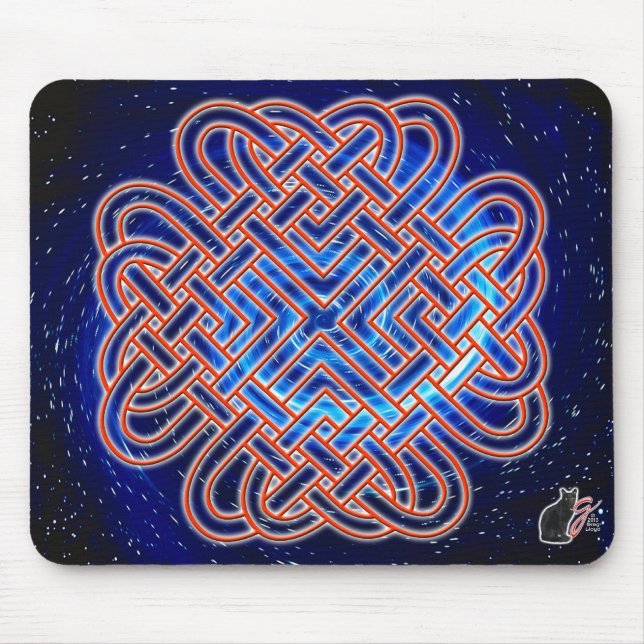 Galactic Celtic Love Knot Mouse Pad (Front)