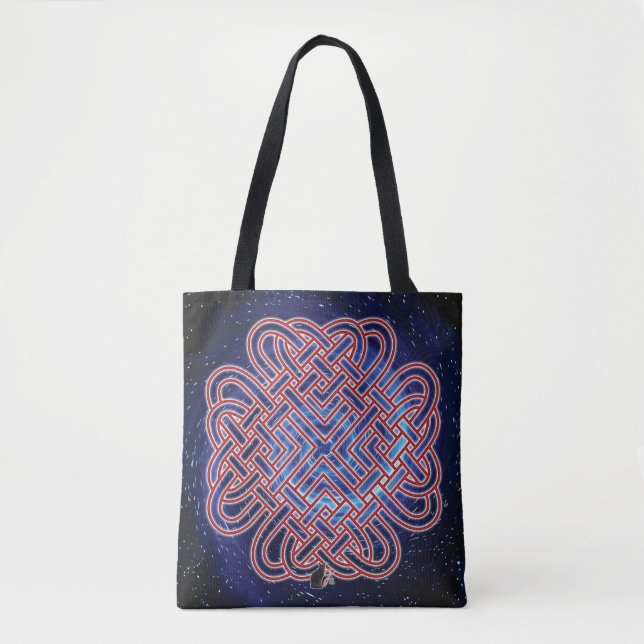 Galactic Celtic Love Knot  Tote Bag (Front)
