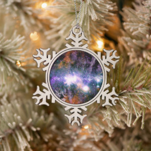 Galactic Center of Milky Way Galaxy X-Ray Hubble   Snowflake Pewter Christmas Ornament
