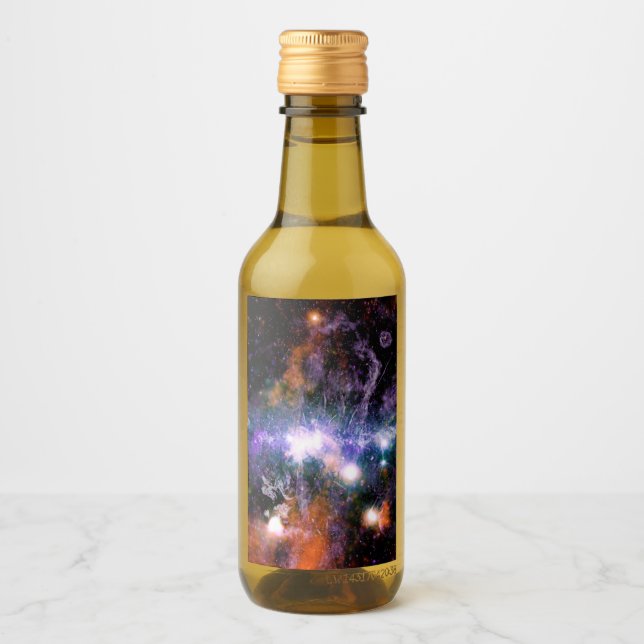Galactic Centre of Milky Way Galaxy X-Ray Hubble   Wine Label (Front)