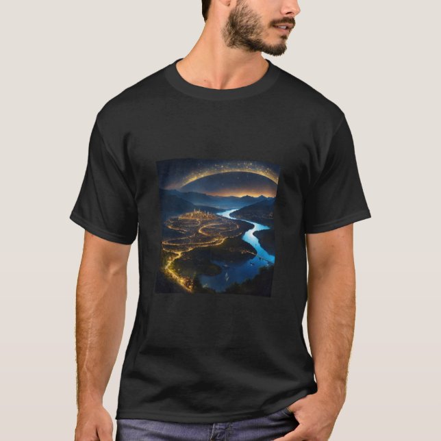 Galactic Chic: Customised Space Theme T-Shirt (Front)