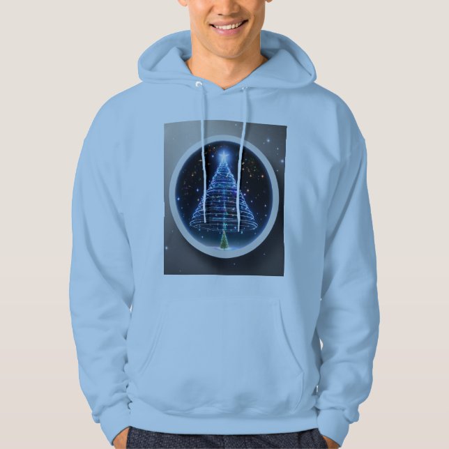 "Galactic Christmas: Space-Themed Holiday Hoodie" Hoodie (Front)