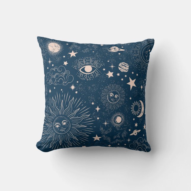 Galactic Constellations: Space Pattern Design Cushion (Front)