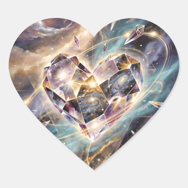Galactic Crystal Heart Sticker (Front)