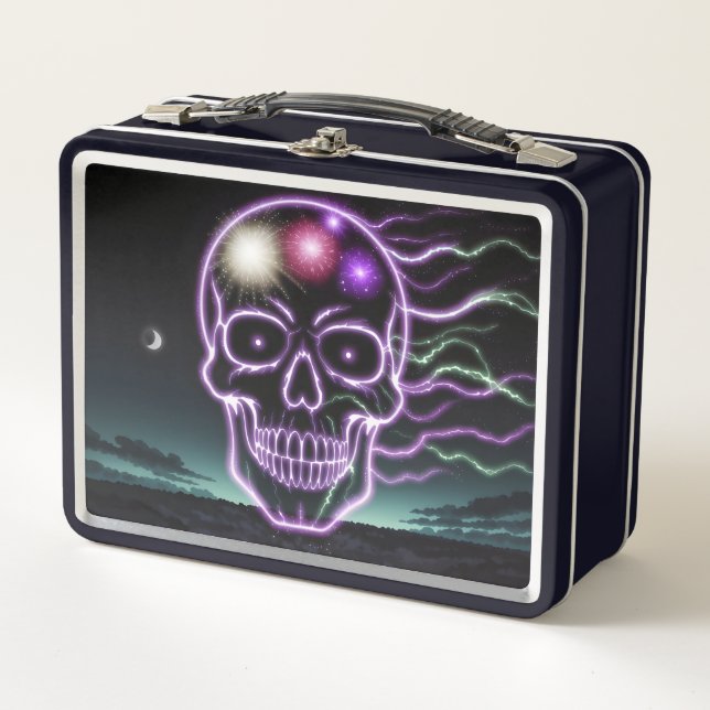 Galactic Energy Skull Metal Lunch Box (Front)