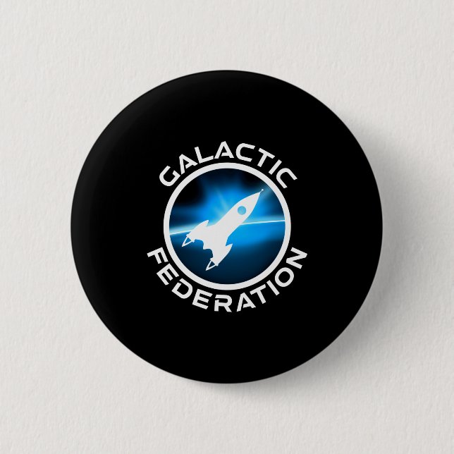 Galactic Federation Logo _1  6 Cm Round Badge (Front)