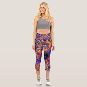 Galactic Fractals Capri Leggings