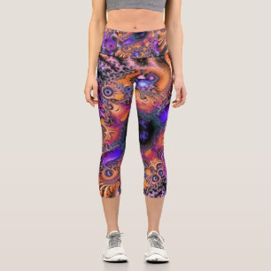 Galactic Fractals Capri Leggings