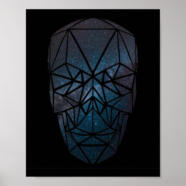Galactic Geometric Skull Poster (Front)