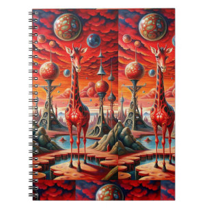 "Galactic Giraffe Dreams Notebook" Notebook