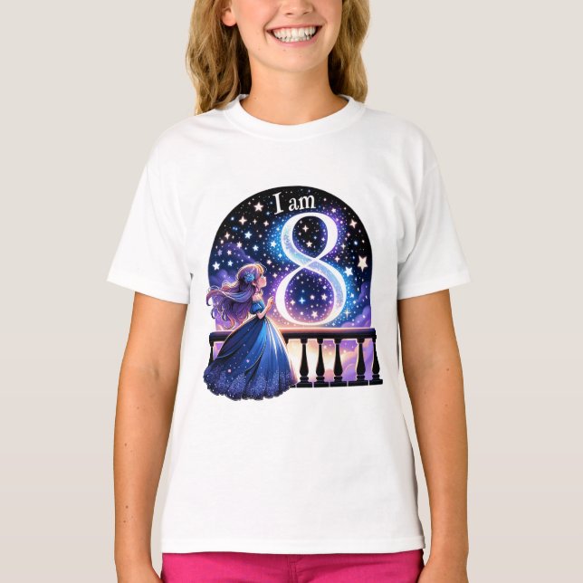 Galactic Glow: The Stellar Eight T-Shirt (Front)