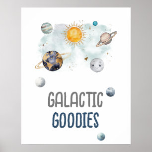 Galactic Goodies Galaxy Outer Space Birthday Poster