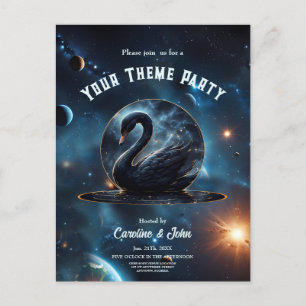 Galactic Grace: The Black Swan.  Postcard