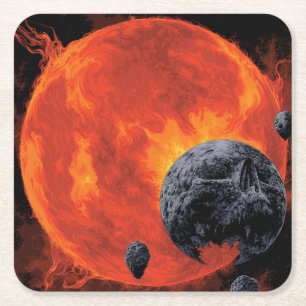 Galactic Graveyard Poster, Macs 2129-1. Square Paper Coaster