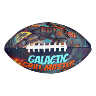 Galactic Grill Master Retro Comic Sci Fi Pop Art American Football