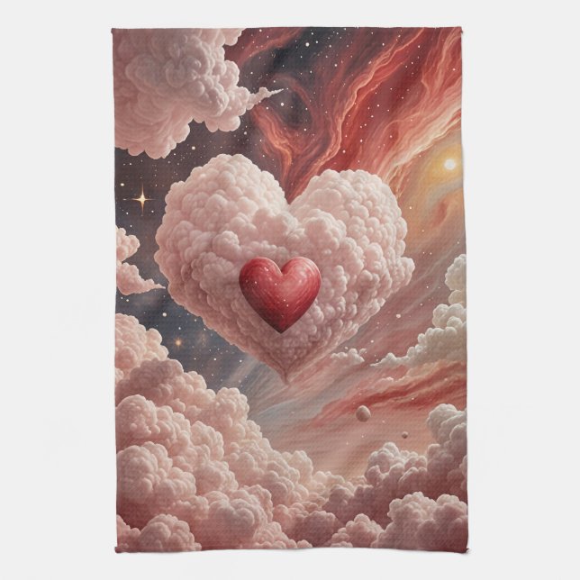 Galactic Heart Tea Towel (Vertical)