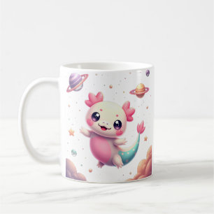 Galactic Kawaii Axolotl Space Fantasy Cute Animal  Coffee Mug