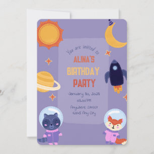 Galactic kid birthday Invitation