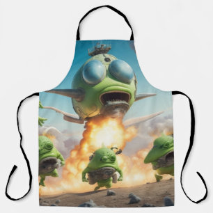 Galactic Kitchen Adventures Weird Alien Invasion Apron