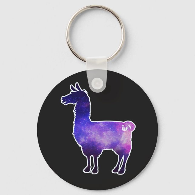 Galactic Llama Keychain (Front)