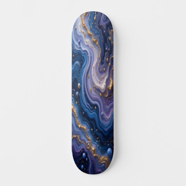 Galactic Marble Flow Edition 2 Skateboard (Front)