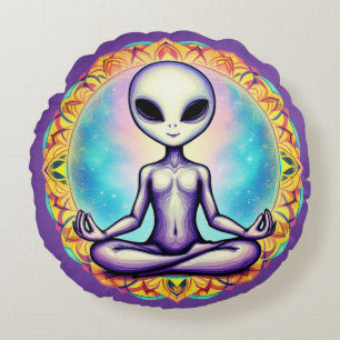 Galactic Meditation Round Cushion
