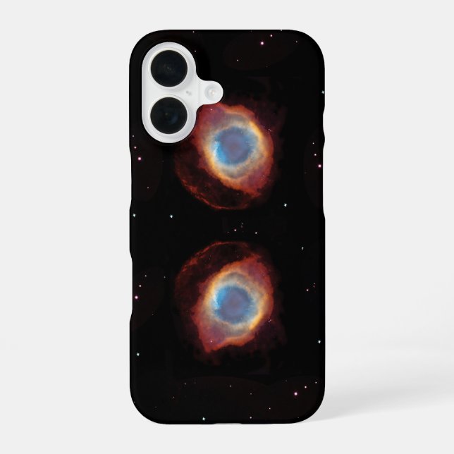 Galactic Nebula Eyes iPhone 16 Case (Back)