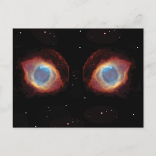 Galactic Nebula Eyes Postcard