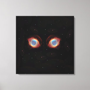 Galactic Nebula Eyes Poster Canvas Print