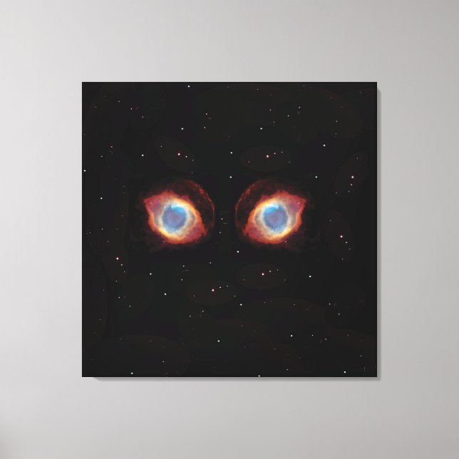 Galactic Nebula Eyes Poster Canvas Print (Front)