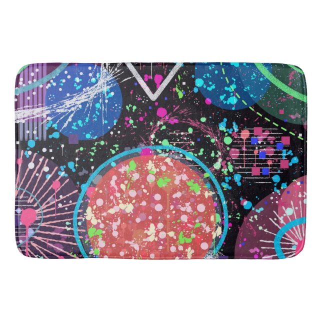 Galactic Neighborhood: Abstract Art  Bath Mat (Front)
