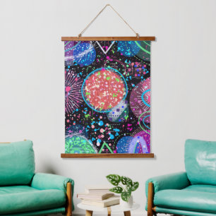 Galactic Neighbourhood: Abstract Art Hanging Tapestry