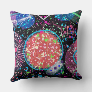 Galactic Neighbourhood: Abstract Art  Postcard Cushion