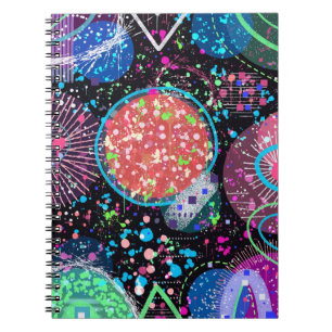 Galactic Neighbourhood: Abstract Art  Postcard Notebook
