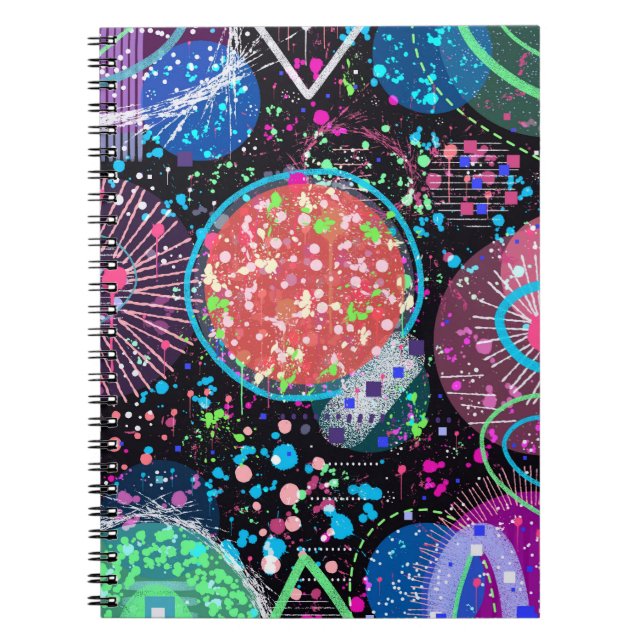 Galactic Neighbourhood: Abstract Art  Postcard Notebook (Front)