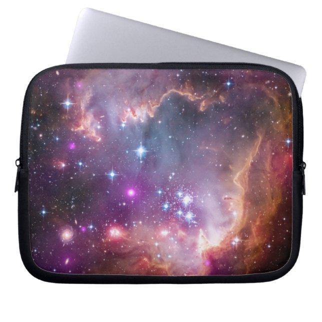 Galactic Outer Space Purple Laptop Sleeve (Front)