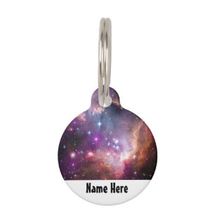 Galactic Outer Space Purple Nebulae Pet Tag